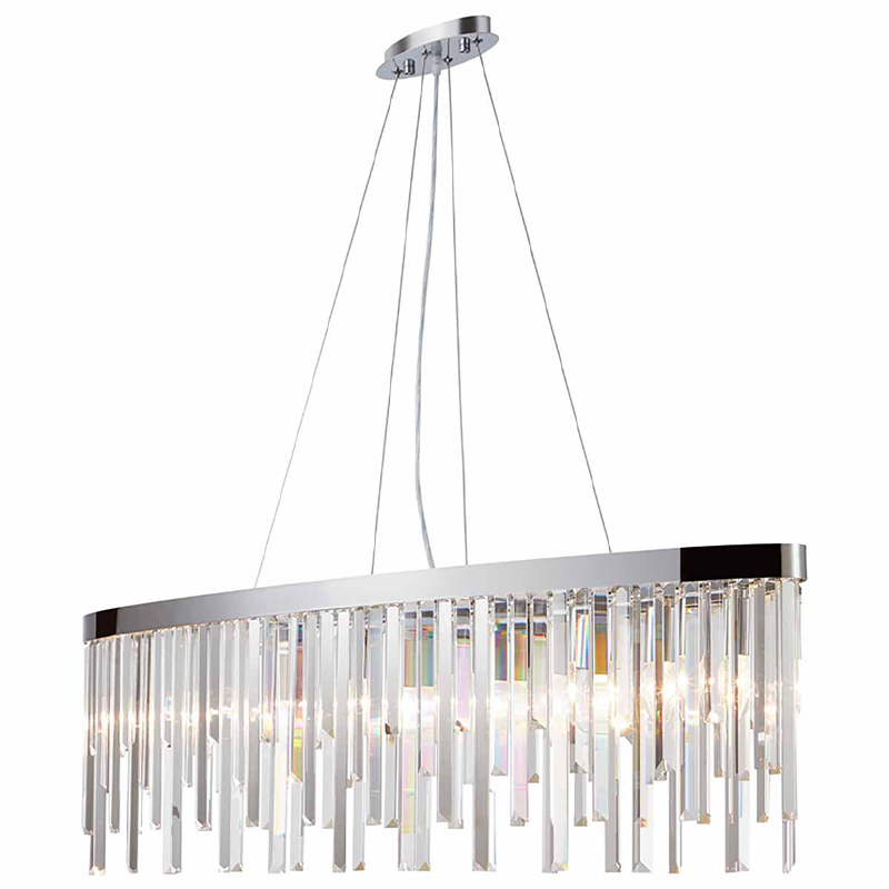 Люстра Bennett Oval Chandelier chrome Хром Прозрачный Люстра Bennett Oval Chandelier chrome Хром Прозрачный в Орле | Loft Concept