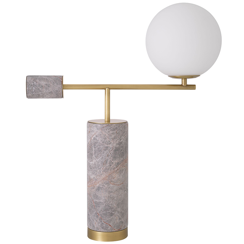 Настольная лампа Eichholtz Table Lamp Xperience Grey Серый Латунь Белое матовое стекло Настольная лампа Eichholtz Table Lamp Xperience Grey Серый Латунь Белое матовое стекло в Орле | Loft Concept