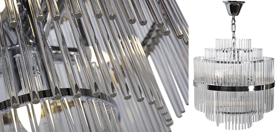 Люстра Hexagon Tube Light Multi-Tiered Chandelier Люстра Hexagon Tube Light Multi-Tiered Chandelier - Loft-Concept в Орле