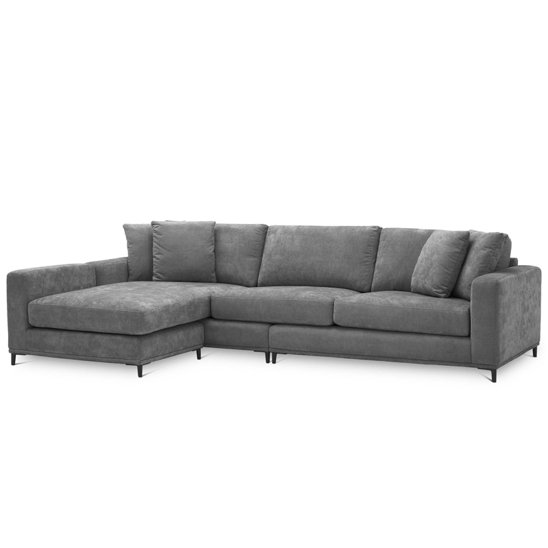 Диван Eichholtz Sofa Feraud Lounge grey Серый Черный Диван Eichholtz Sofa Feraud Lounge grey Серый Черный в Орле | Loft Concept