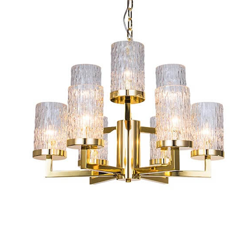 Люстра Kelly Gold Small с Рельефным Стеклом Золотой Люстра Kelly Gold Small с Рельефным Стеклом Золотой в Орле | Loft Concept