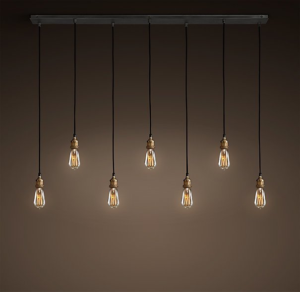 Подвесной светильник Loft Industrial Mono 7 Черный в Орле | Loft Concept 