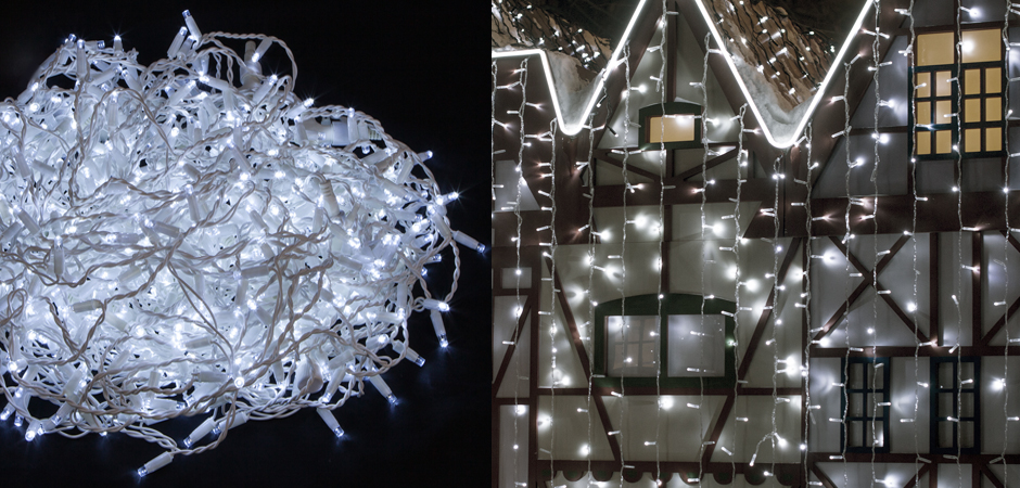 Гирлянда-Занавес с Белым светом - Loft-Concept в Орле