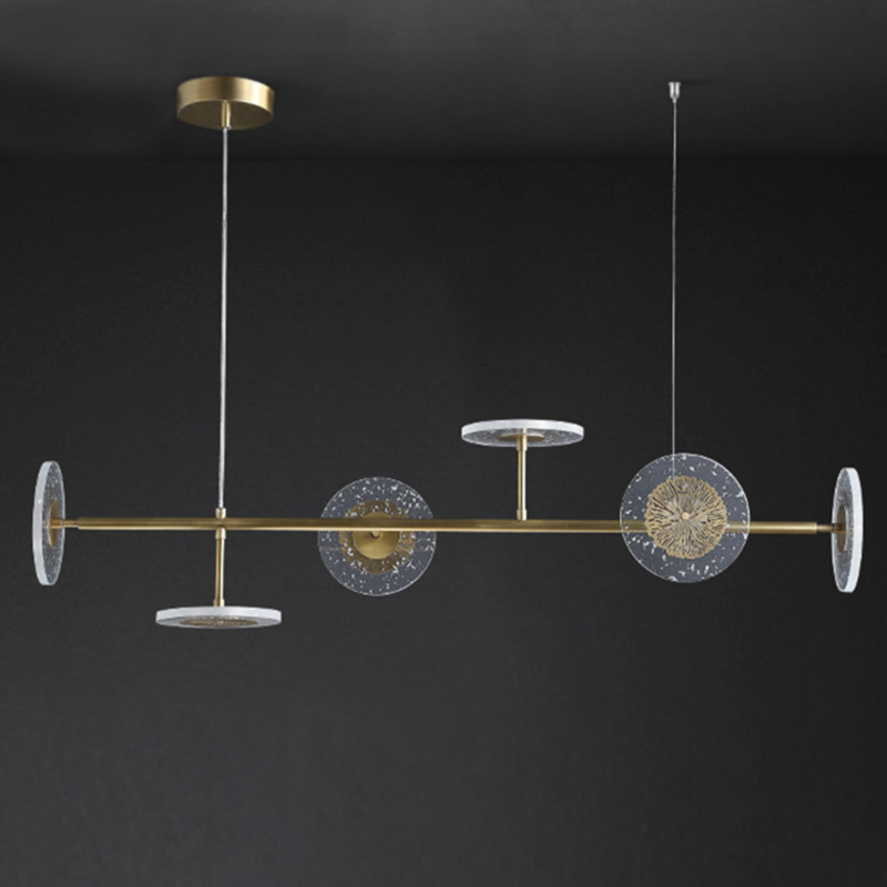 Люстра Discs Flowers Chandelier Латунь Прозрачный Люстра Discs Flowers Chandelier Латунь Прозрачный в Орле | Loft Concept