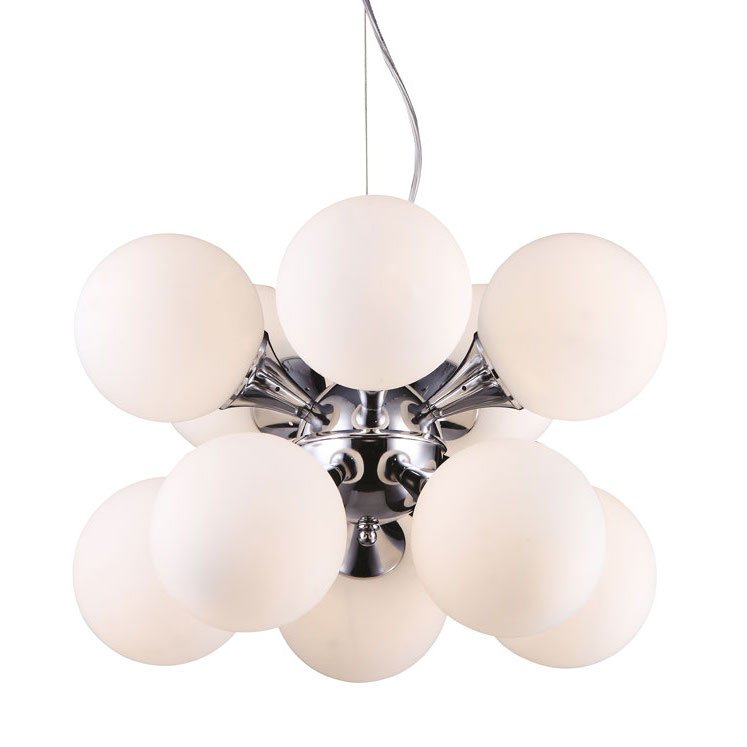 Люстры MOONDROP Pendant Lamp Хром Белый Люстры MOONDROP Pendant Lamp Хром Белый в Орле | Loft Concept