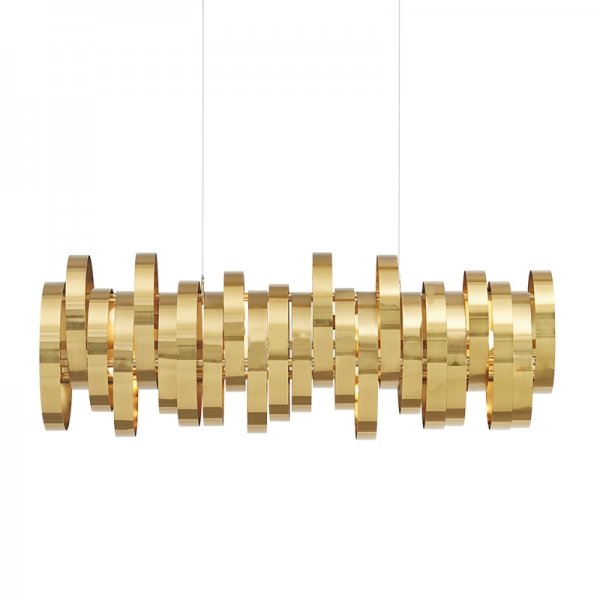 Люстра Brass Belts Chandelier Латунь Люстра Brass Belts Chandelier Латунь в Орле | Loft Concept