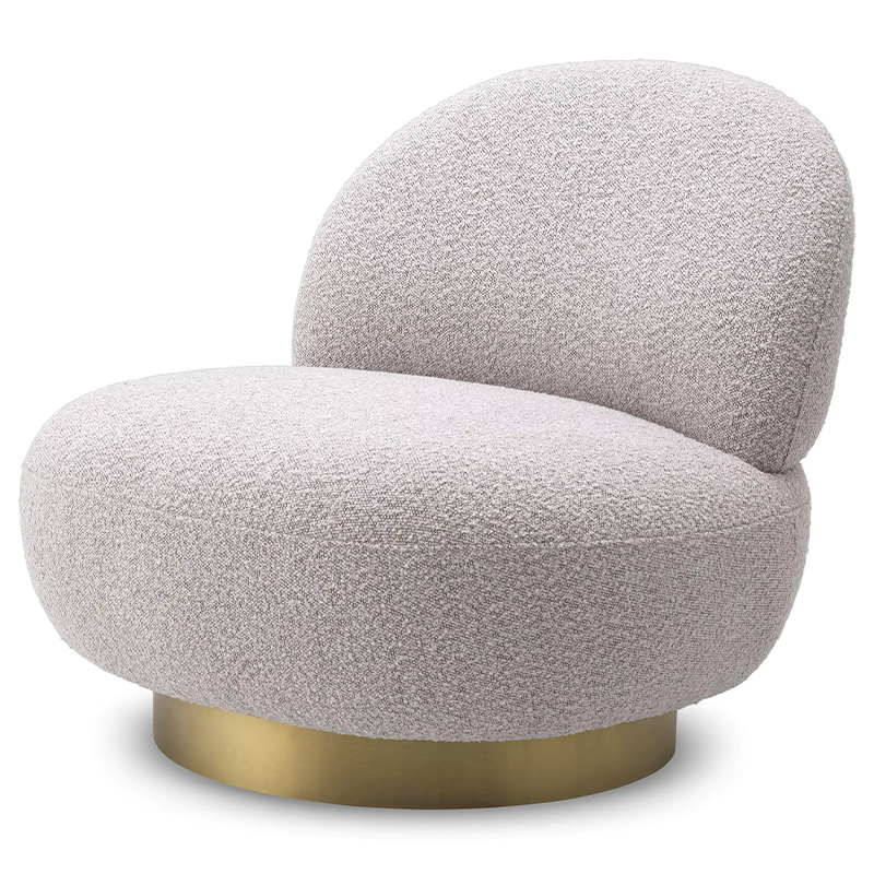 Кресло Eichholtz Swivel Chair Clement Grey Светло-серый Латунь Кресло Eichholtz Swivel Chair Clement Grey Светло-серый Латунь в Орле | Loft Concept