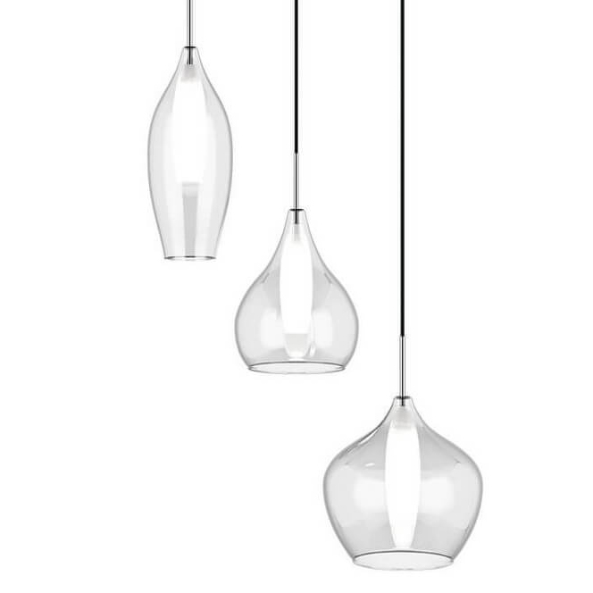 Люстра Candiano Transparent Triple Прозрачный Хром Люстра Candiano Transparent Triple Прозрачный Хром в Орле | Loft Concept