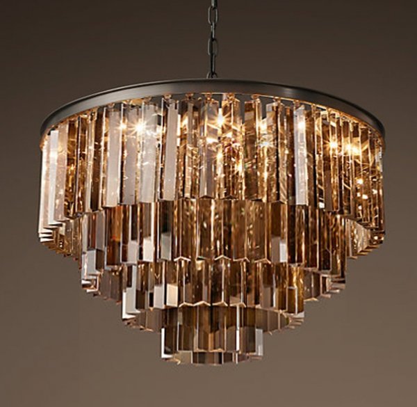 Люстра RH 1920s Odeon Smoke Glass Fringe Chandelier -60 Черный Люстра RH 1920s Odeon Smoke Glass Fringe Chandelier -60 Черный в Орле | Loft Concept