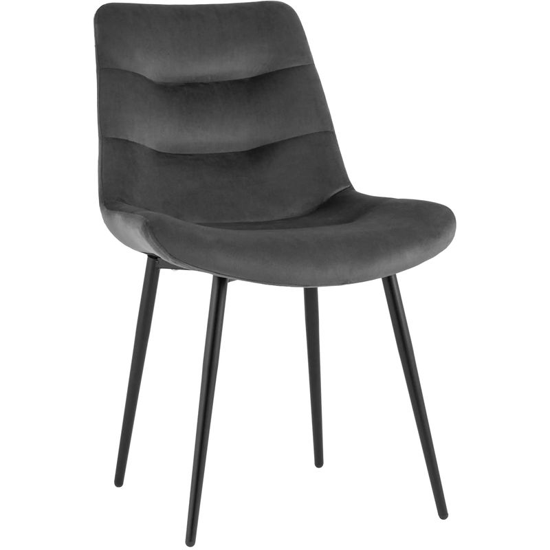 Стул Austin Chair Серый Велюр Серый Черный Стул Austin Chair Серый Велюр Серый Черный в Орле | Loft Concept