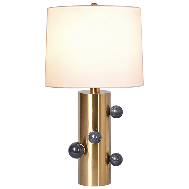 Настольная лампа с абажуром Cantrell Table Lamp Black Бежевый Золотой Черный Настольная лампа с абажуром Cantrell Table Lamp Black Бежевый Золотой Черный в Орле | Loft Concept