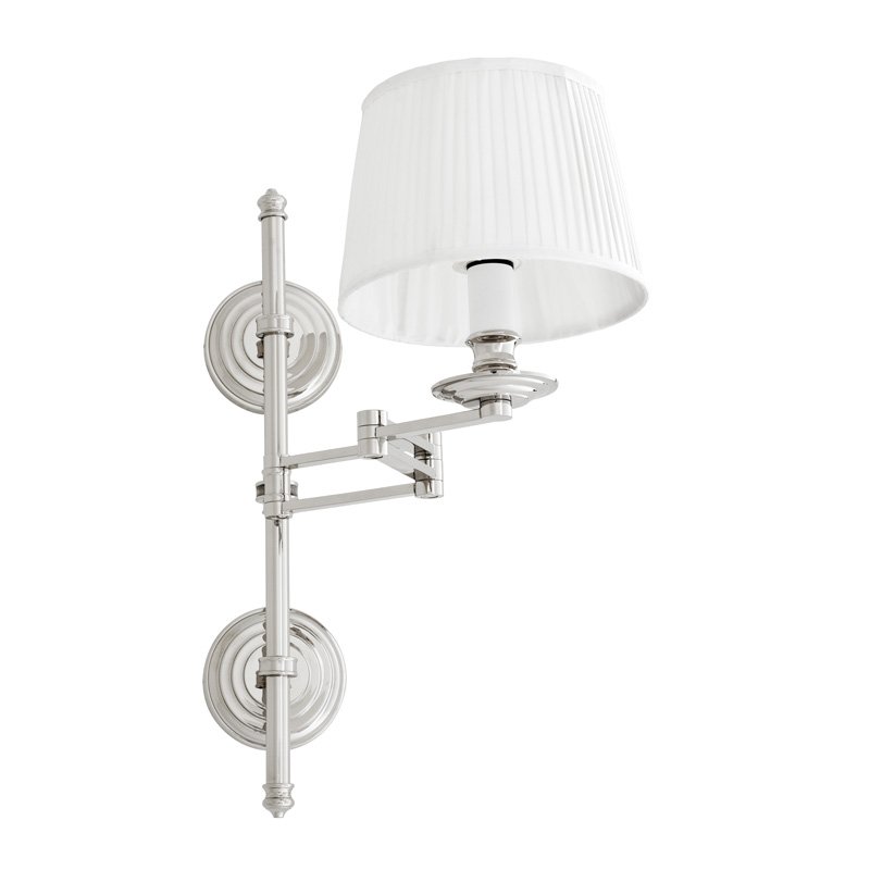 Бра Wall Lamp Favonius Nickel Никель Белый Бра Wall Lamp Favonius Nickel Никель Белый в Орле | Loft Concept