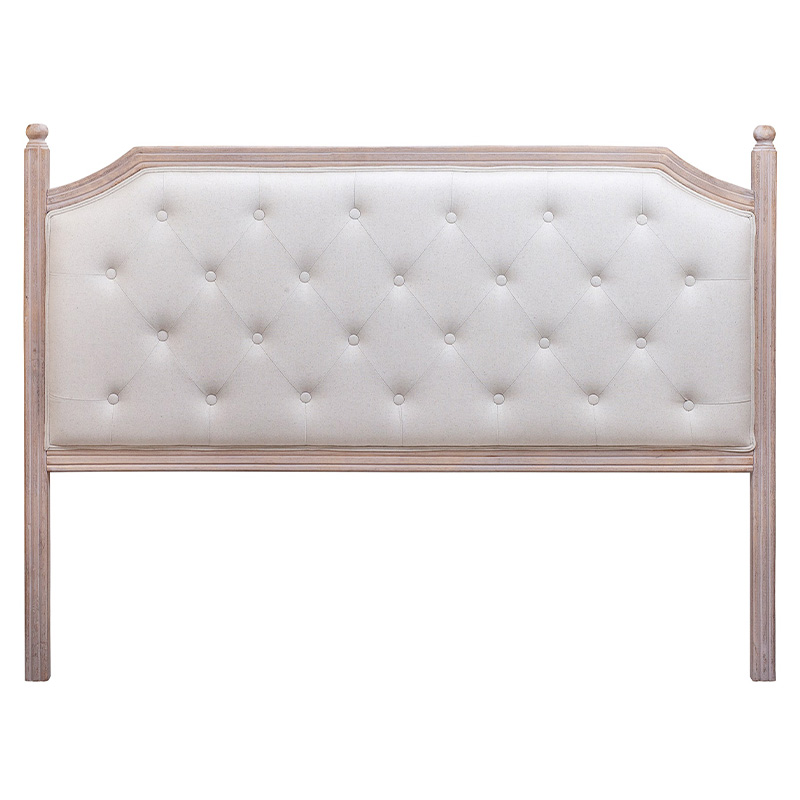 Изголовье кровати бежевое с мягкой обивкой из льна Emma Headboard Бежевый Коричневый Изголовье кровати бежевое с мягкой обивкой из льна Emma Headboard Бежевый Коричневый в Орле | Loft Concept