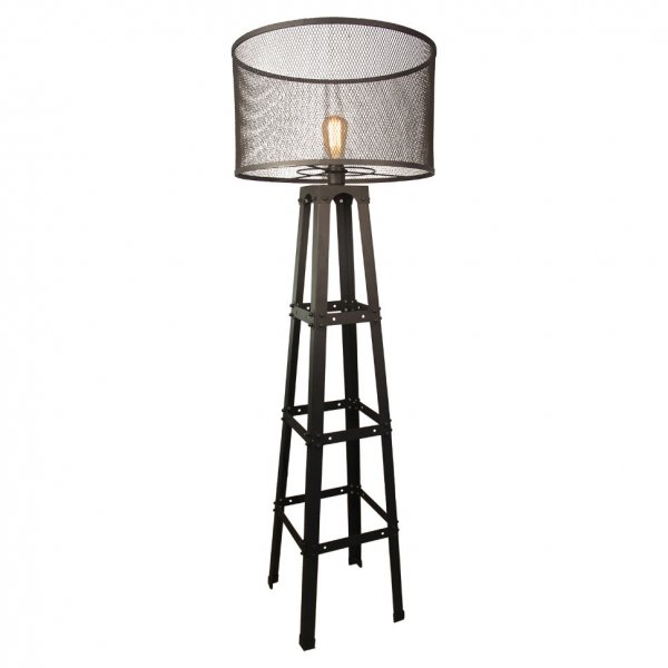 Торшер Radial Cage Floor Lamp Черный Торшер Radial Cage Floor Lamp Черный в Орле | Loft Concept