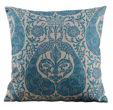Подушка blue peacock ornament Бирюзовый Подушка blue peacock ornament Бирюзовый в Орле | Loft Concept
