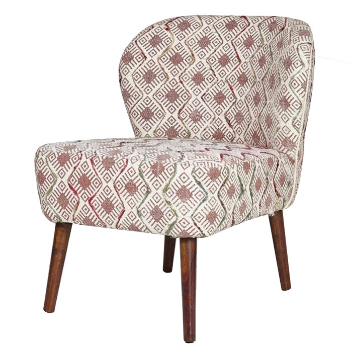 Кресло с розовым орнаментом KELIM Pattern Белый Розовый (Rose) Коричневый в Орле | Loft Concept 