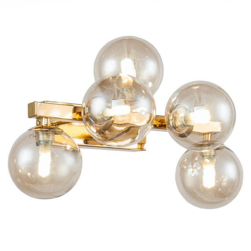 Бра Berries Chandelier Amber 5 Глянцевое золото Янтарь (Amber) Бра Berries Chandelier Amber 5 Глянцевое золото Янтарь (Amber) в Орле | Loft Concept
