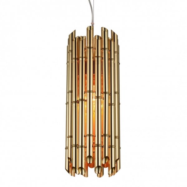 Люстра Golden Bamboo Pendant Глянцевое золото Люстра Golden Bamboo Pendant Глянцевое золото в Орле | Loft Concept