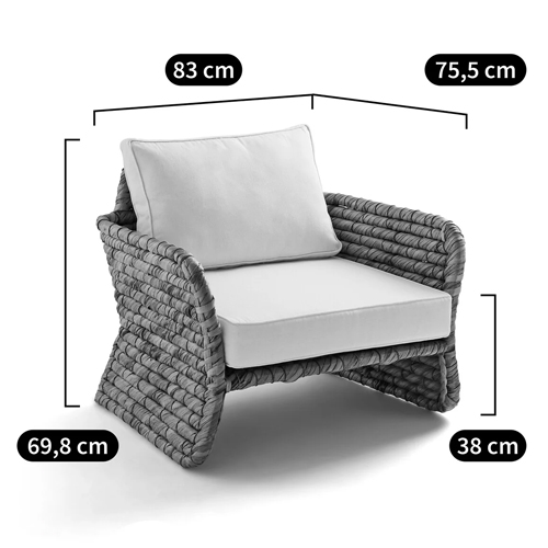 Кресло из плетеного гиацинта Gardner Wicker Armchair Кресло из плетеного гиацинта Gardner Wicker Armchair в Орле