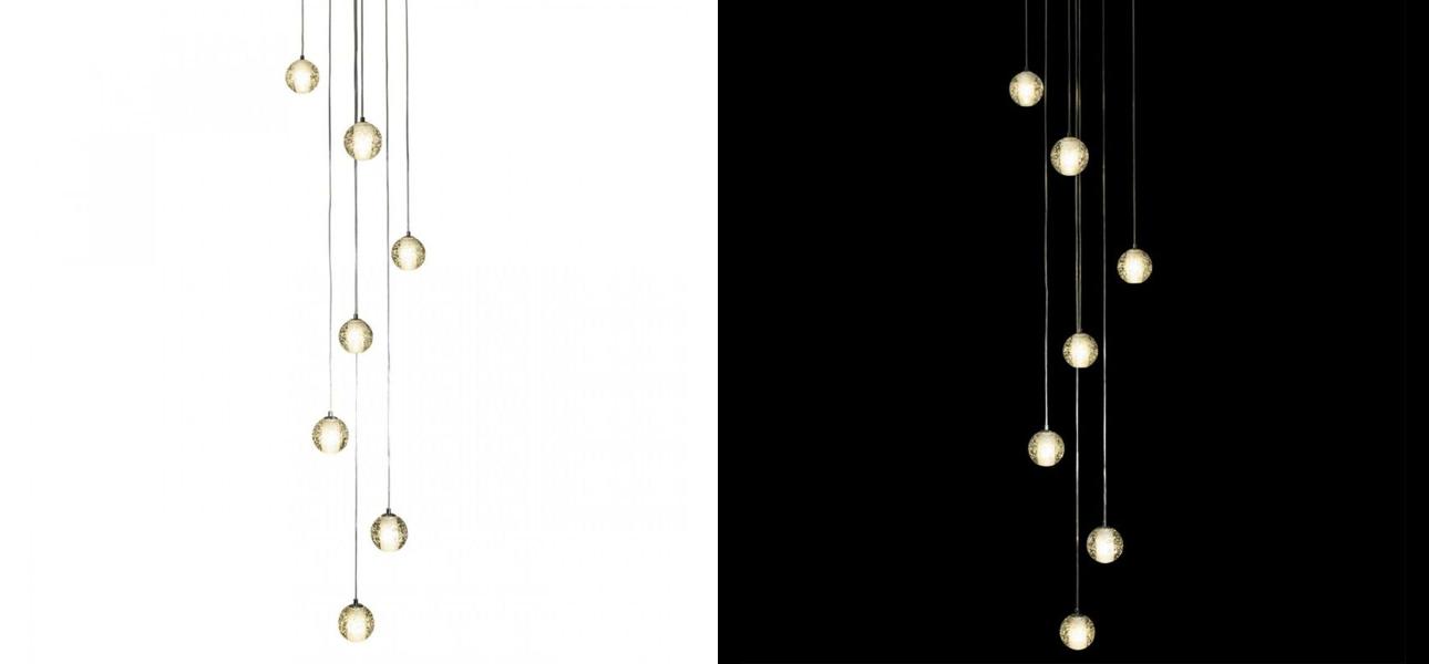 Каскадная Светодиодная Люстра Bocci 7 шаров Led Crystal Glass - фото