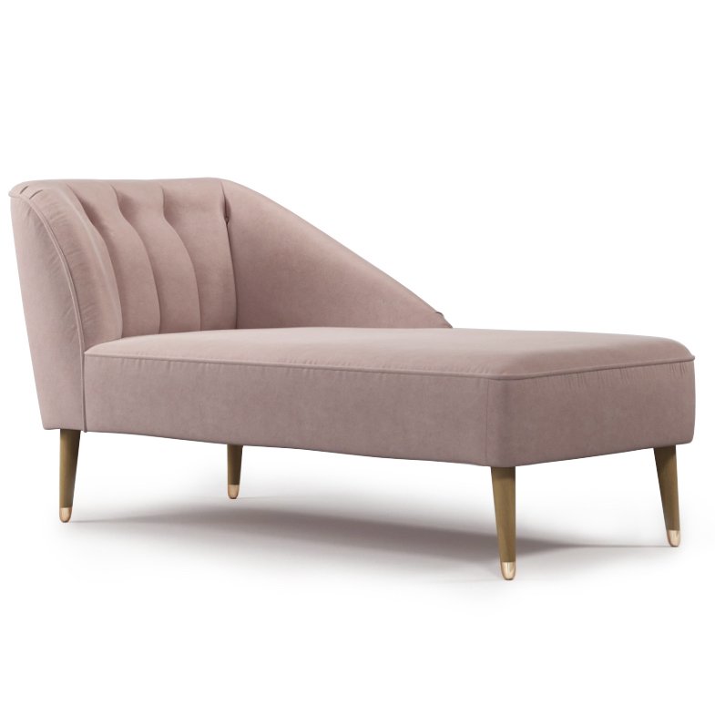 Кушетка Chaise Longue, Pink Cotton Velvet Розовый пастельный Кушетка Chaise Longue, Pink Cotton Velvet Розовый пастельный в Орле | Loft Concept