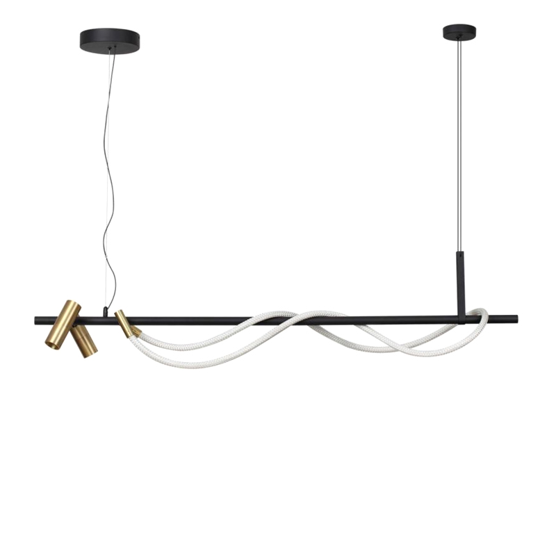 Подвесной Светильник LUKE LAMPCO TRACER LAMP Ширина 144 см Черный Белый Золотой Подвесной Светильник LUKE LAMPCO TRACER LAMP Ширина 144 см Черный Белый Золотой в Орле | Loft Concept