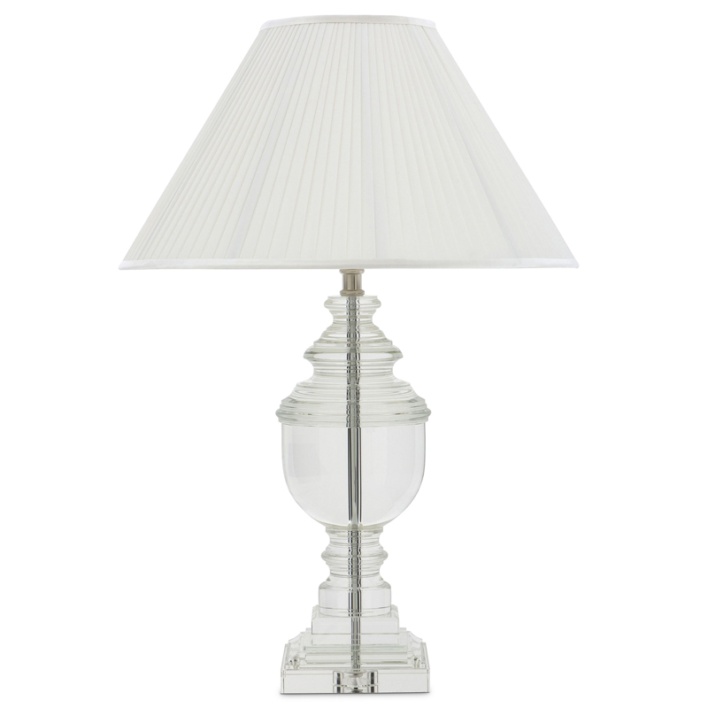 Настольная лампа Eichholtz Table Lamp Noble Прозрачный Белый Никель Настольная лампа Eichholtz Table Lamp Noble Прозрачный Белый Никель в Орле | Loft Concept