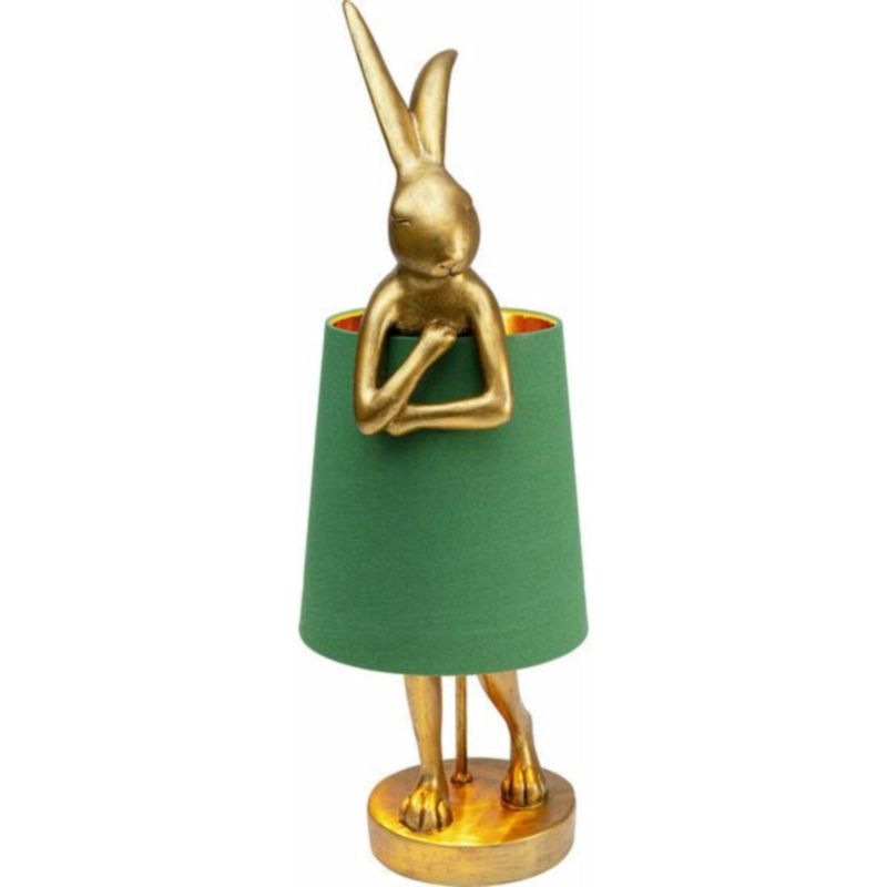 Настольная лампа Golden Hare/ green lampshade Золотой Зеленый Настольная лампа Golden Hare/ green lampshade Золотой Зеленый в Орле | Loft Concept