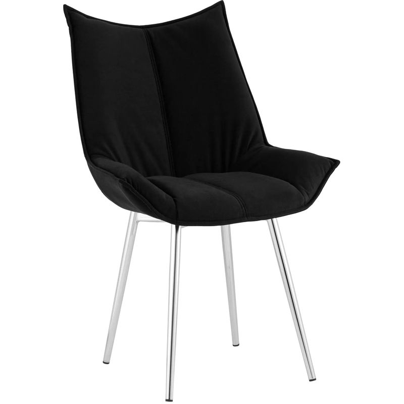 Стул Oslo Chair Черный Велюр Черный Серебряный Стул Oslo Chair Черный Велюр Черный Серебряный в Орле | Loft Concept