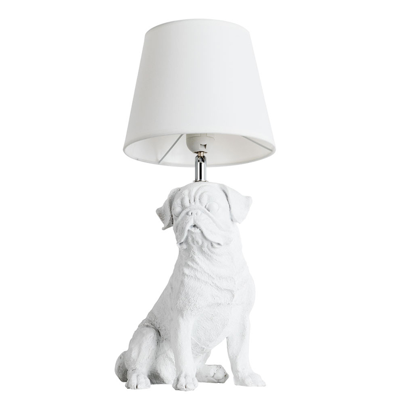 Настольная лампа White Bulldog Table Lamp Белый Настольная лампа White Bulldog Table Lamp Белый в Орле | Loft Concept