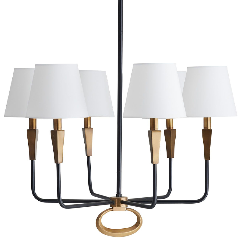 Люстра Arteriors JEREMIAH CHANDELIER Бронза Белый Черный Люстра Arteriors JEREMIAH CHANDELIER Бронза Белый Черный в Орле | Loft Concept