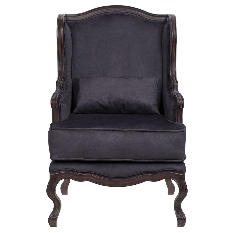 Кресло George Grand Armchair black velour Черный Коричневый Кресло George Grand Armchair black velour Черный Коричневый в Орле | Loft Concept
