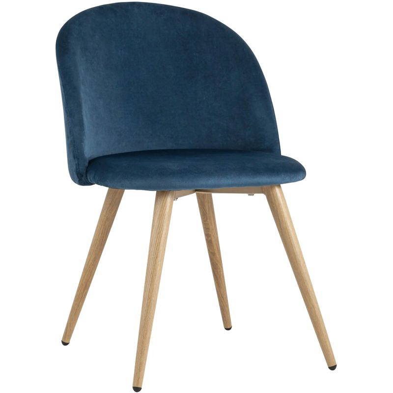 Стул Miruna Chair II Синий Велюр Синий Древесина Стул Miruna Chair II Синий Велюр Синий Древесина в Орле | Loft Concept