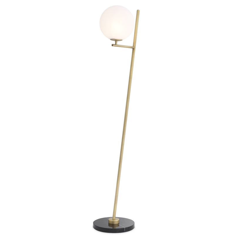 Торшер Eichholtz Floor Lamp Flynn Brass Латунь Античная полированная Белый Черный Мрамор Nero Торшер Eichholtz Floor Lamp Flynn Brass Латунь Античная полированная Белый Черный Мрамор Nero в Орле | Loft Concept