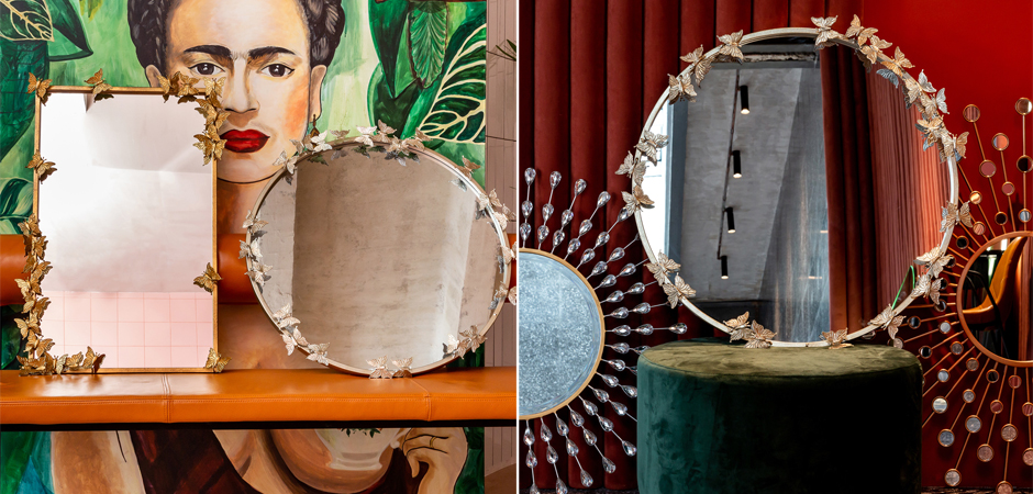 Зеркало Butterflies Circle Silver Mirror Зеркало Butterflies Circle Silver Mirror - Loft-Concept в Орле