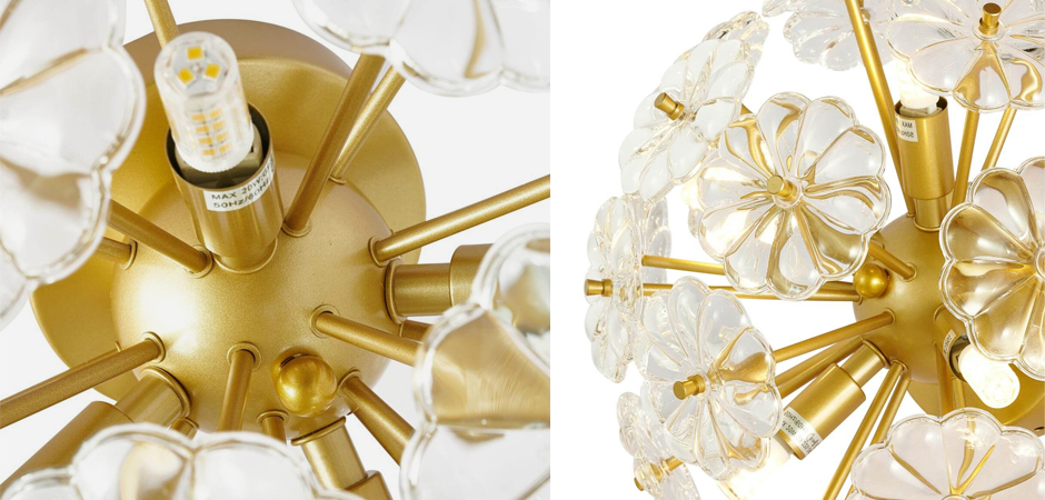 Бра Glass Flowers Sputnik Wall Lamp Бра Glass Flowers Sputnik Wall Lamp - Loft-Concept в Орле