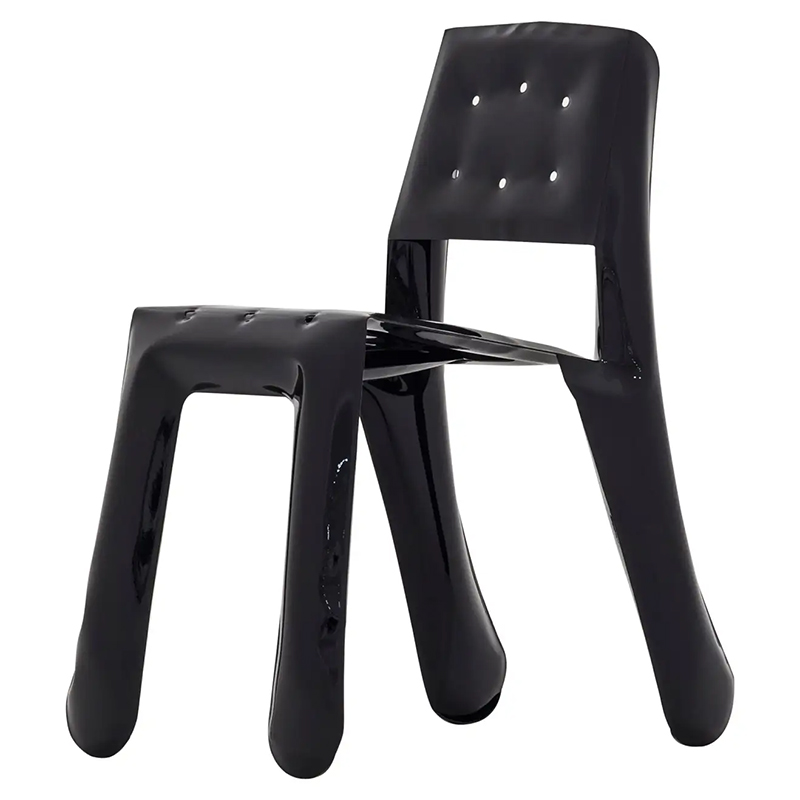 Стул Chippensteel 0.5 Polished Black Glossy Color Carbon Steel Seating by Zieta Глянцевый черный в Орле | Loft Concept 