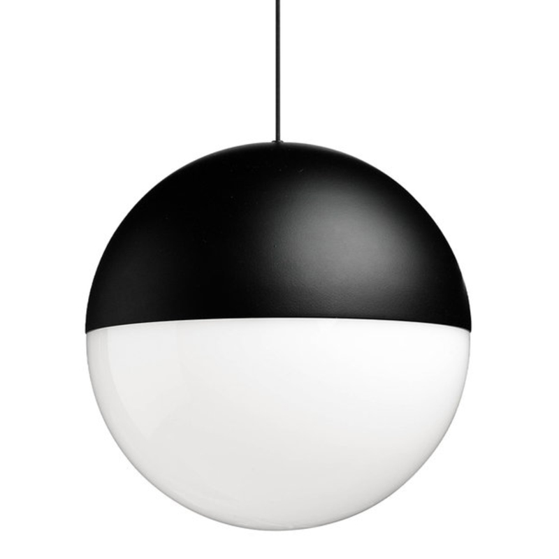 Подвесной светильник pendant lamp SPHERE II Черный Белое матовое стекло Подвесной светильник pendant lamp SPHERE II Черный Белое матовое стекло в Орле | Loft Concept