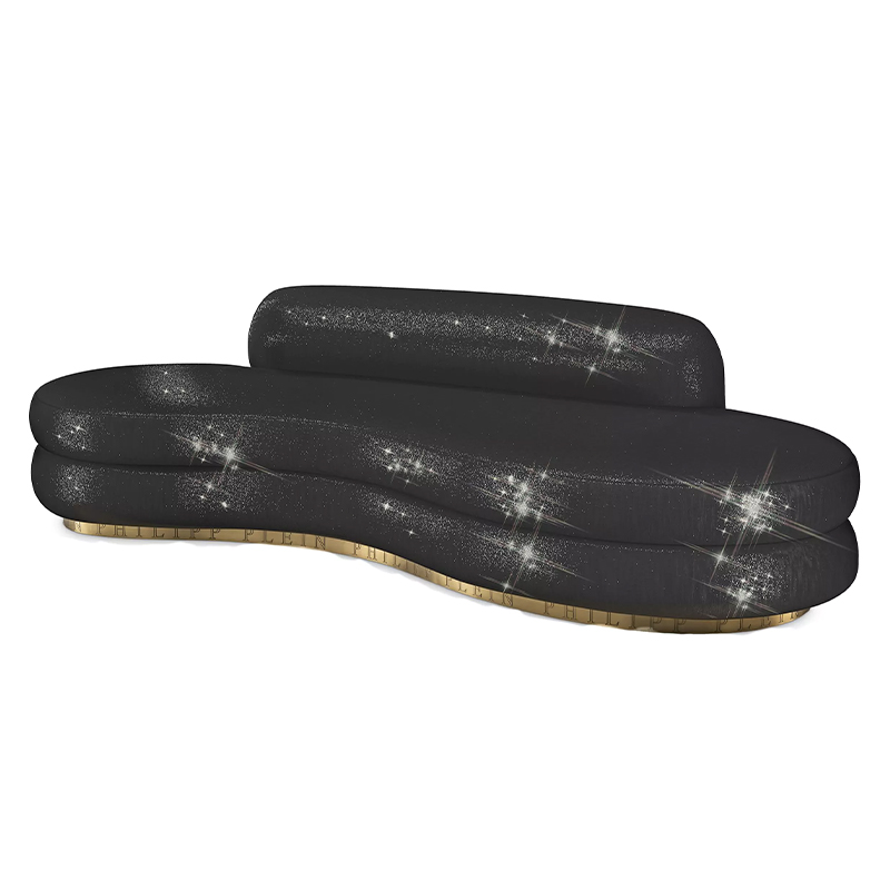 Диван Philipp Plein Sofa Icon Limited Edition Чёрный Черный Латунь Диван Philipp Plein Sofa Icon Limited Edition Чёрный Черный Латунь в Орле | Loft Concept