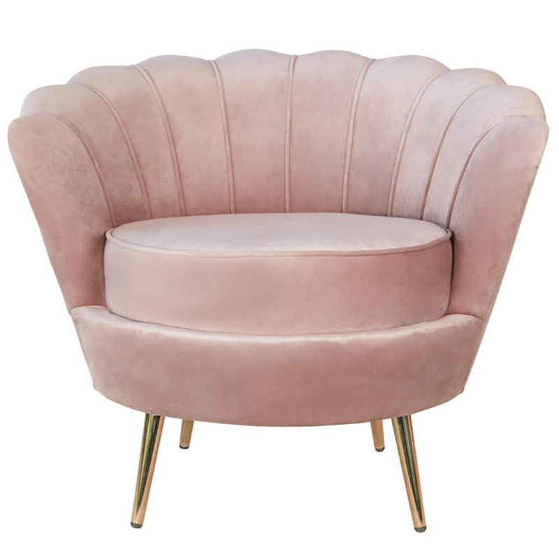 Кресло Розовый велюр Trapezium Pink velvet Розовый пастельный Кресло Розовый велюр Trapezium Pink velvet Розовый пастельный в Орле | Loft Concept