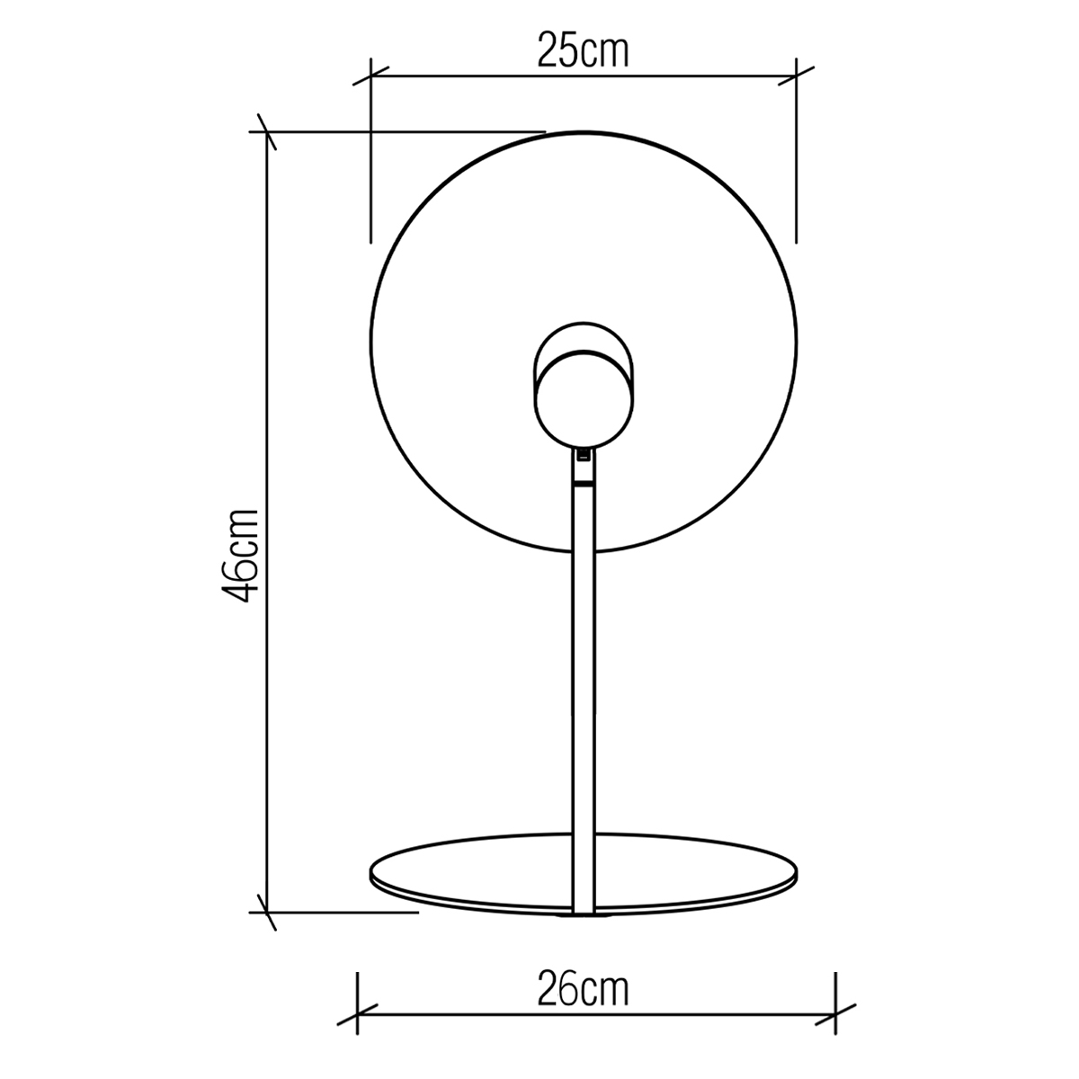Настольная лампа с круглым деревянным отражателем и черным цилиндрическим плафоном Accord Lighting в Орле