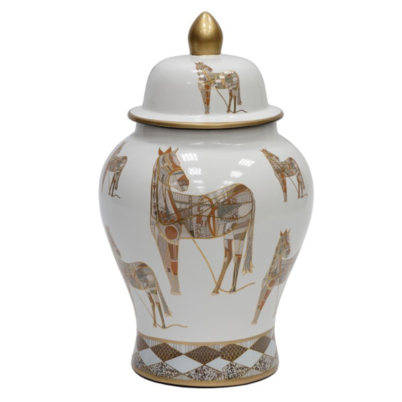 Ваза Horses Vase Белый Бежевый Коричневый в Орле | Loft Concept 