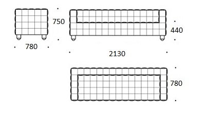 Диван Kubus 3 seater в Орле