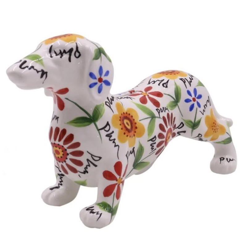 Статуэтка Flower Dachshund Белый Мульти Статуэтка Flower Dachshund Белый Мульти в Орле | Loft Concept