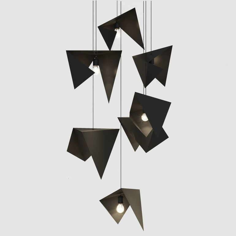 Люстра Chandelier BIRD 7 black LGH0731 Черный матовый Люстра Chandelier BIRD 7 black LGH0731 Черный матовый в Орле | Loft Concept