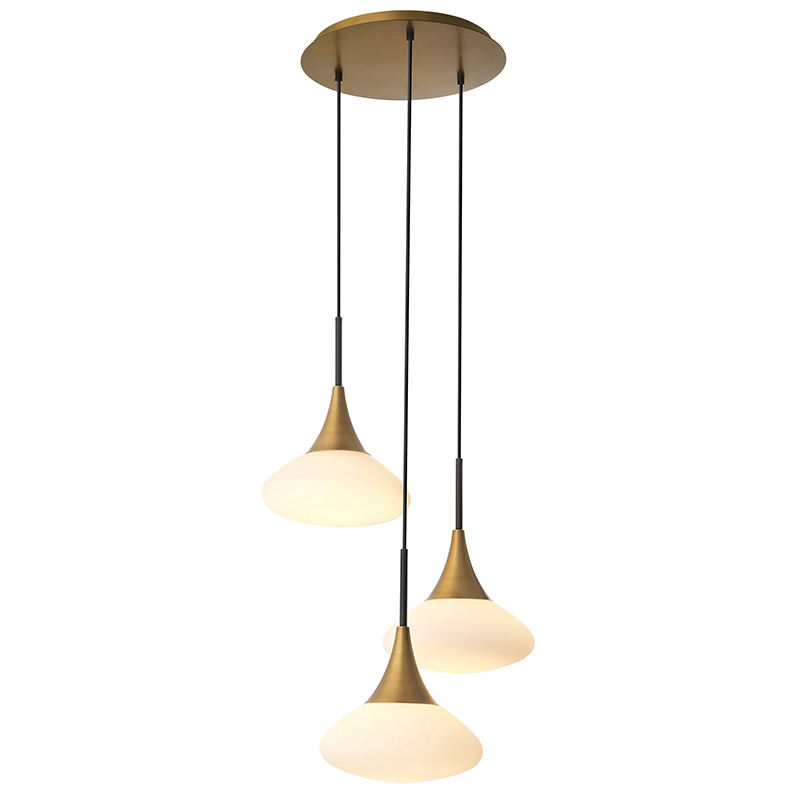 Люстра Eichholtz Chandelier Duco S Латунь Белый Люстра Eichholtz Chandelier Duco S Латунь Белый в Орле | Loft Concept