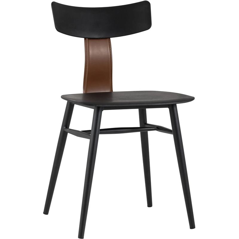 Стул ANT Black Eco-Leather Черный Коричневый Стул ANT Black Eco-Leather Черный Коричневый в Орле | Loft Concept