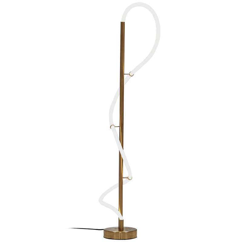 Светодиодный торшер Knot Brass Light Белый Латунь Светодиодный торшер Knot Brass Light Белый Латунь в Орле | Loft Concept