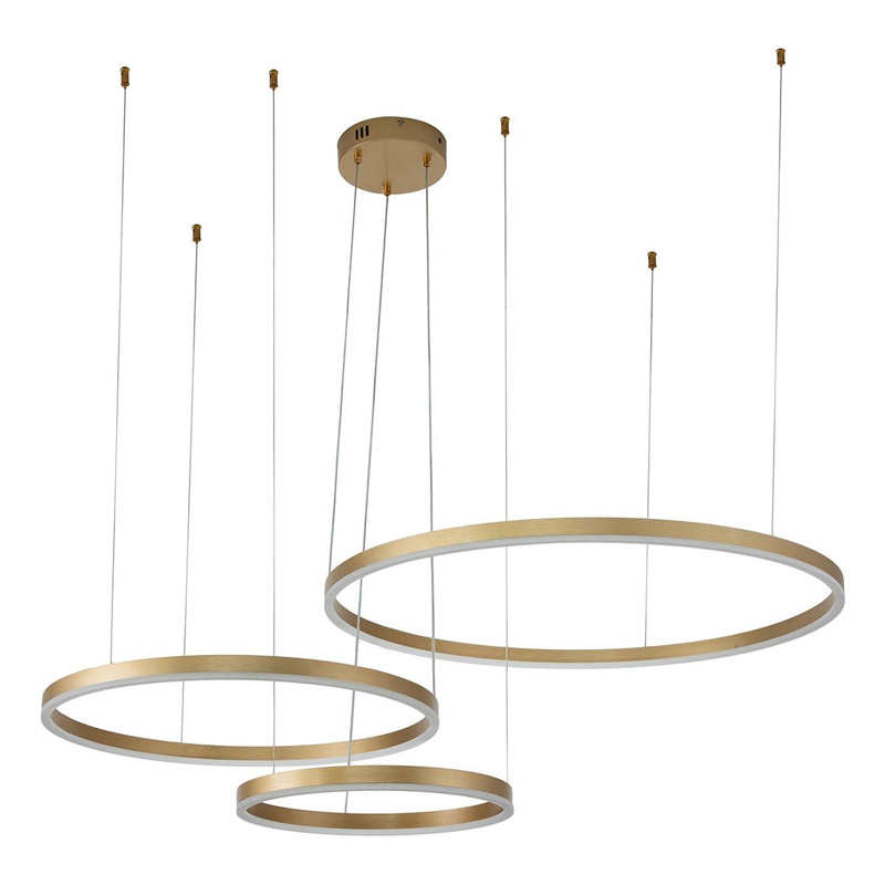 Подвесной светильник Neo Circles Triple Gold Золотой Подвесной светильник Neo Circles Triple Gold Золотой в Орле | Loft Concept