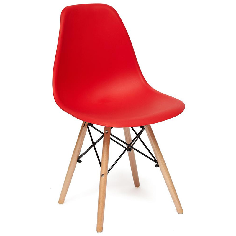 Стул DSW red Красный Древесина в Орле | Loft Concept 